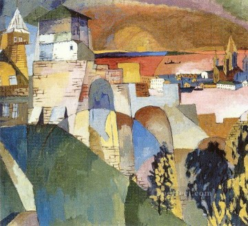 抽象的かつ装飾的 Painting - ニジニ・ノヴゴロド 1925 アリスタルフ・ヴァシレーヴィチ・レントゥロフ キュビズム抽象